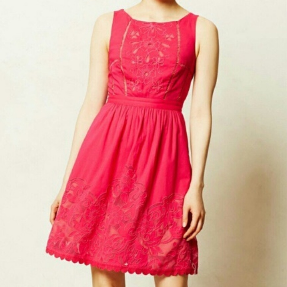 Short pink Anthropologie dress